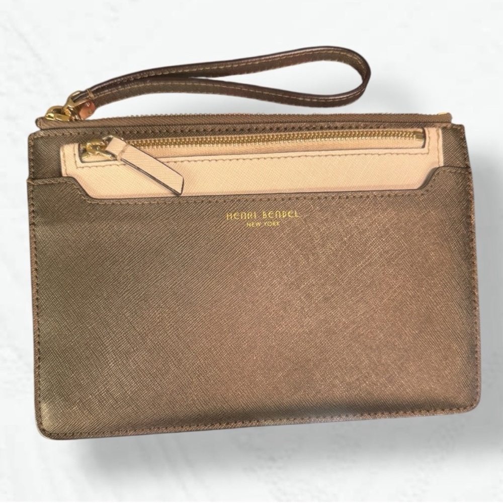 Henri Bendel Golden Brown and Cream
Kangaroo Wristlet